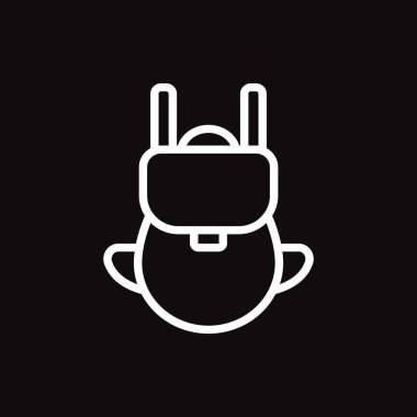 Sırt çantası web simgesi. Vektör çizim 