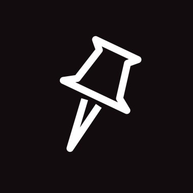 düz raptiye simgesini, vektör, illüstrasyon