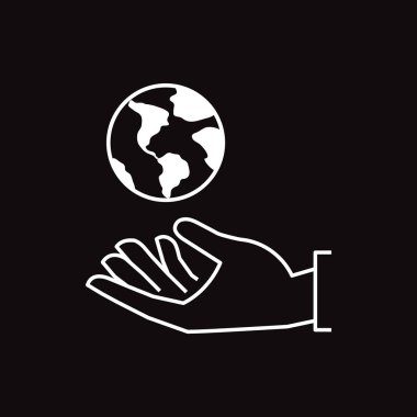 el simgesi, vektör illüstrasyon Küre 