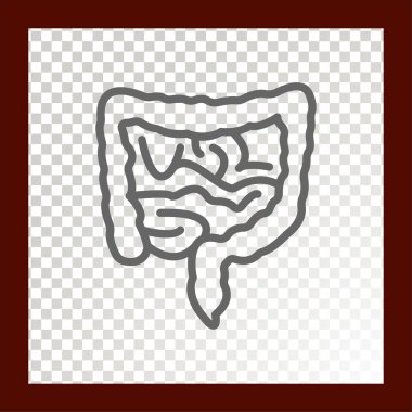 bağırsak renk web simgesi. vektör çizim 