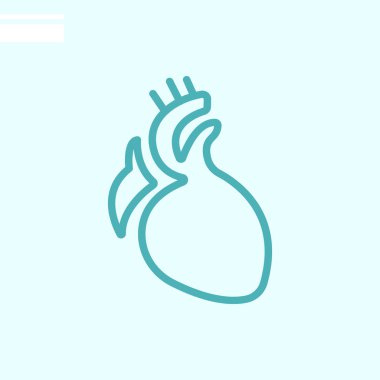 kalp renk web simgesi. vektör çizim