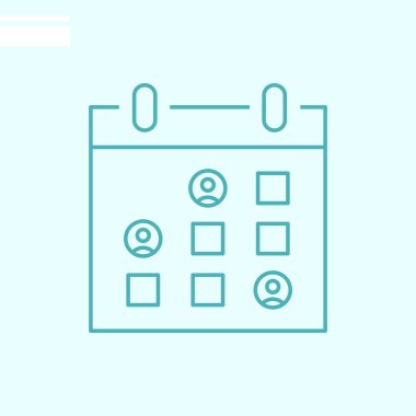 Takvim web simgesi. Vektör illüstrasyonu 