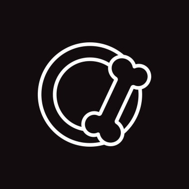 Köpek Gıda web simgesi. Vektör çizim 