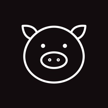 domuz web simgesi. Vektör çizim.