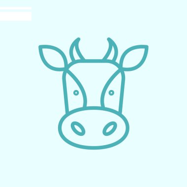 İnek ağı simgesi. Vektör illüstrasyonu.