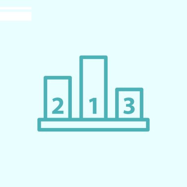 kazanan sahne web simgesi. Vektör çizim 