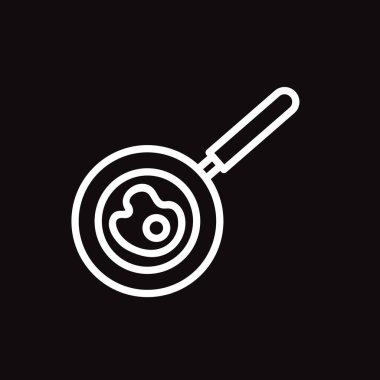 Sahanda yumurta bir kızartma tavası web simgesi. Vektör çizim 