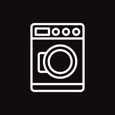 Çamaşırhane web simgesi. Vektör çizim 