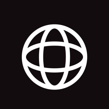 Globe web simgesi. Vektör illüstrasyonu. 