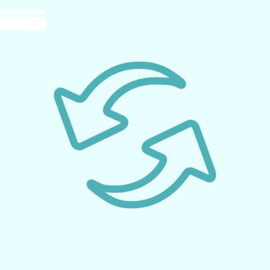 oklar düz simgesi, vektör çizim yeniden