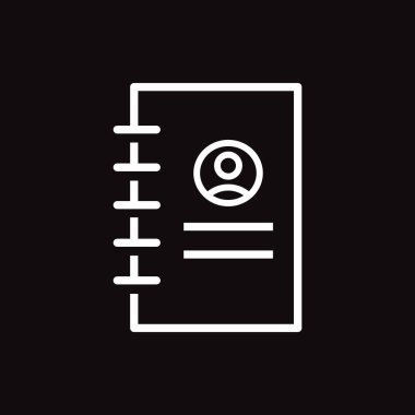 kişi, adres defteri simgesi, vektör çizim