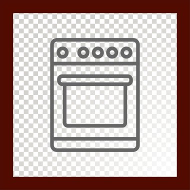 mutfak ocağı web simgesi. Vektör çizim 