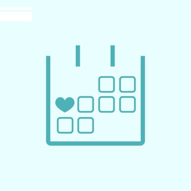 Takvim web simgesi. Vektör illüstrasyonu. 