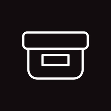 kutu web simgesi. Vektör illüstrasyonu 