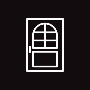 Kapı web simgesi. Vektör çizim 