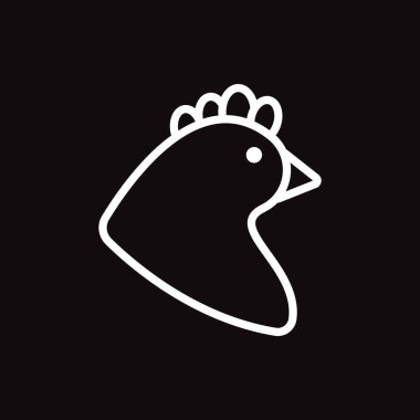 tavuk web simgesi. Vektör çizim.