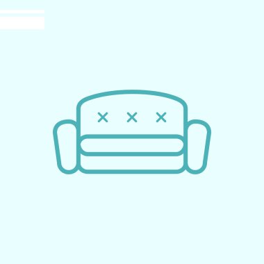 Kanepe ağ ikonu. Vektör illüstrasyonu 