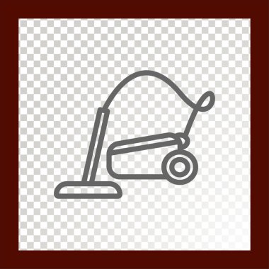 Elektrikli süpürge web simgesi. Vektör çizim 