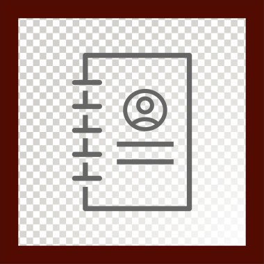 kişi, adres defteri simgesi, vektör çizim