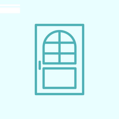 Kapı web simgesi. Vektör çizim 