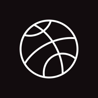 Basketbol web simgesi. Vektör çizim  