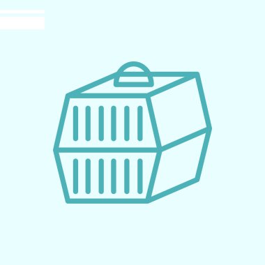 hayvan kafes web simgesi. vektör çizim. 