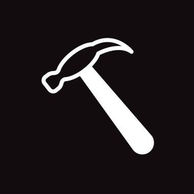 Çekiç web simgesi. Vektör çizim. 