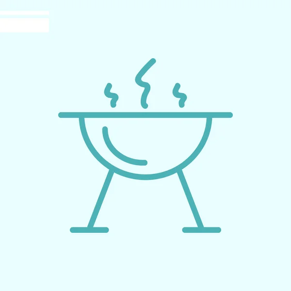 烧烤网站图标 矢量插图 — 图库矢量图片