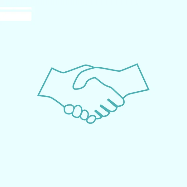 Ícone Web Handshake Ilustração Vetorial —  Vetores de Stock