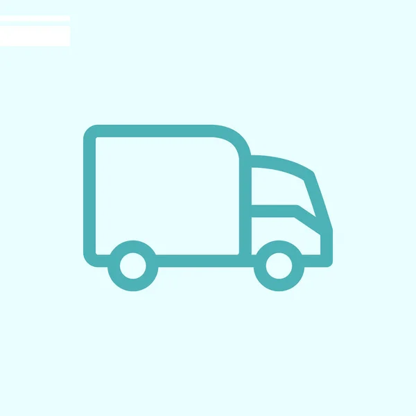 Vrachtwagen Platte Pictogram Vectorillustratie — Stockvector