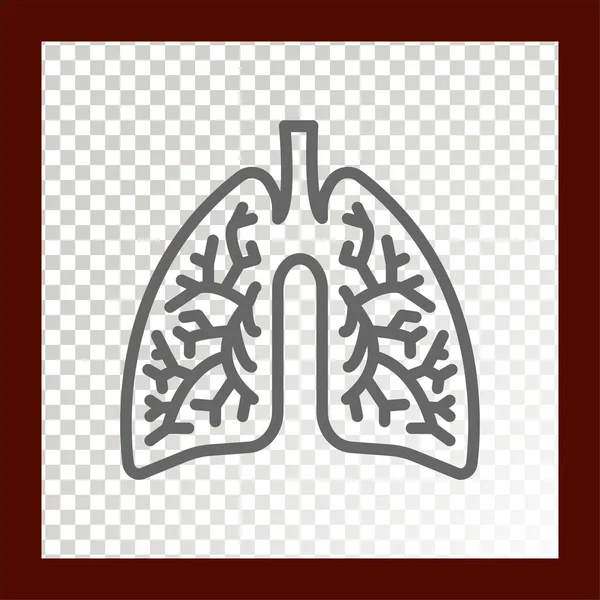 Lungs Color Web Icon Vector Illustration — Stock Vector