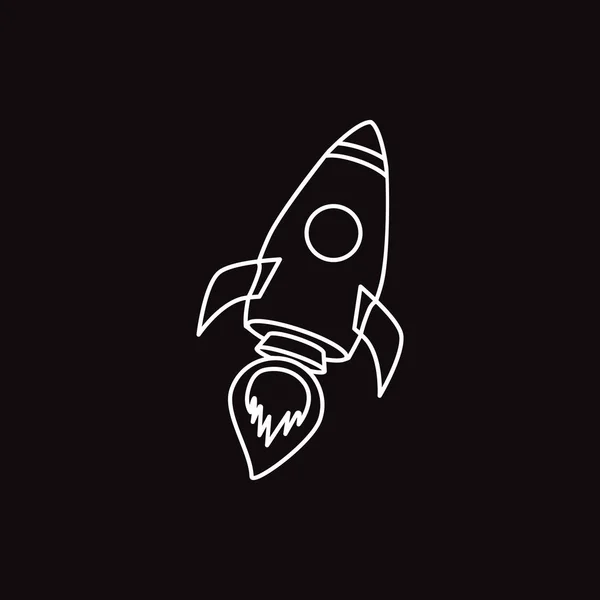 Rocket Web Icon Vector Illustration — Stock Vector
