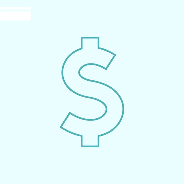 Dolar Ikona Ilustracji Wektorowych Tle Sprawdzone — Wektor stockowy