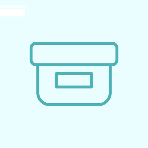 Caja Icono Web Ilustración Vectorial — Vector de stock