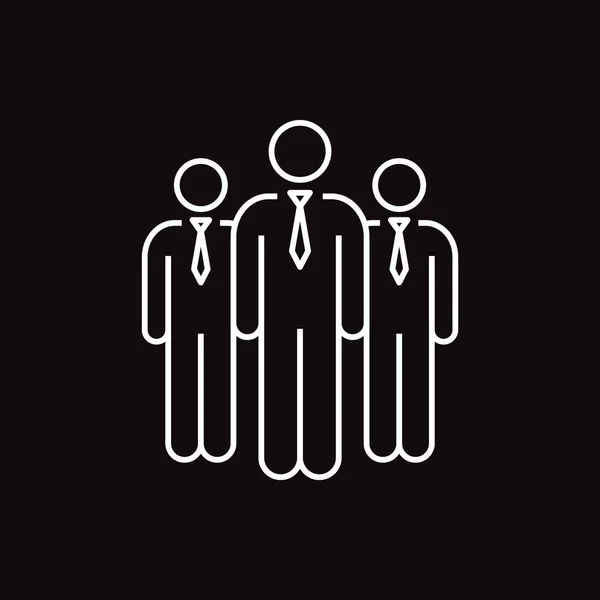 Group Businessmen Icon Vector Illustration — Stock Vector