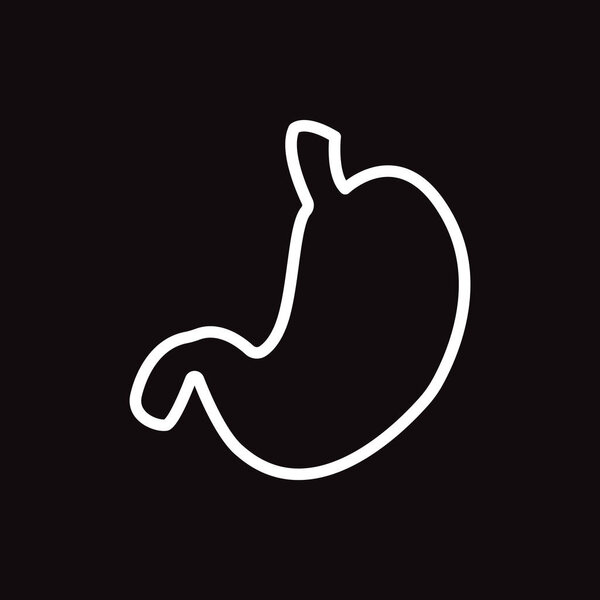stomach color web icon. vector illustration