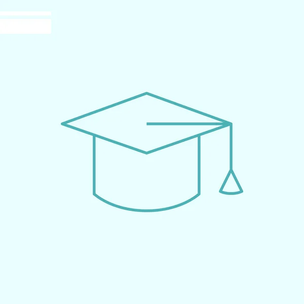 Graduierung Cap Web Ikone Vektorillustration — Stockvektor