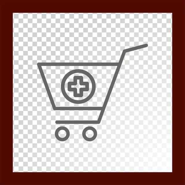 Carrito Compras Icono Web Ilustración Vectorial — Vector de stock