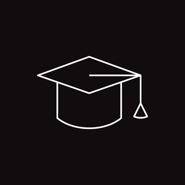 Graduación Tapa Icono Web Ilustración Vectorial — Vector de stock