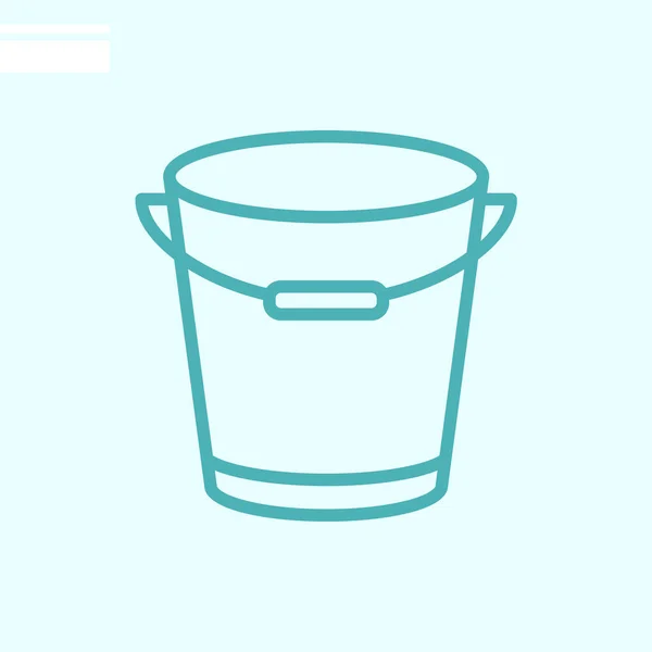 Bucket Web Icon Vector Illustration — Stock Vector