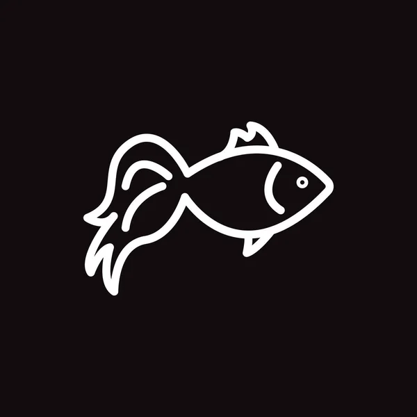 Fisch Web Symbol Vektorillustration — Stockvektor