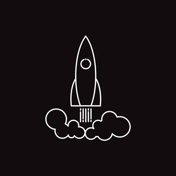 Ícone Rocket Web Ilustração Vetorial — Vetor de Stock