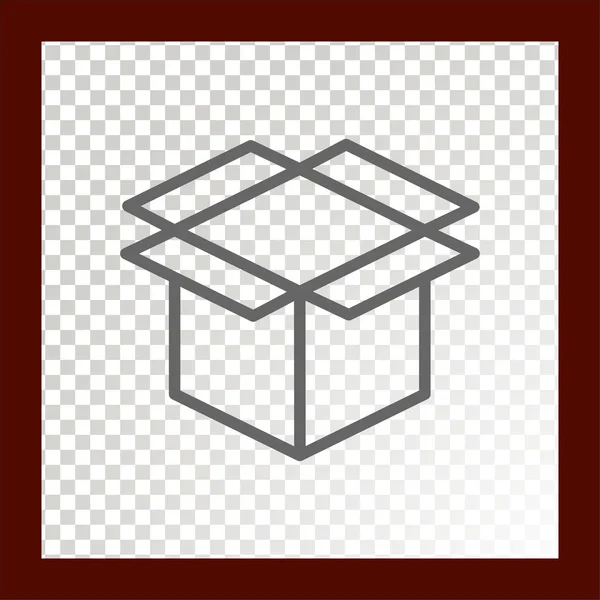 Aprire Icona Web Box Illustrazione Vettoriale — Vettoriale Stock
