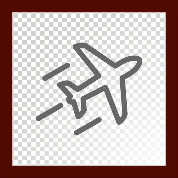 Vliegtuig Web Pictogram Vectorillustratie — Stockvector