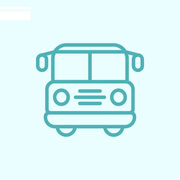 School Bus Web Icon Vector Illustration — Stock Vector