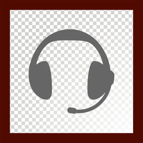 Icono de estilo plano de auriculares — Vector de stock