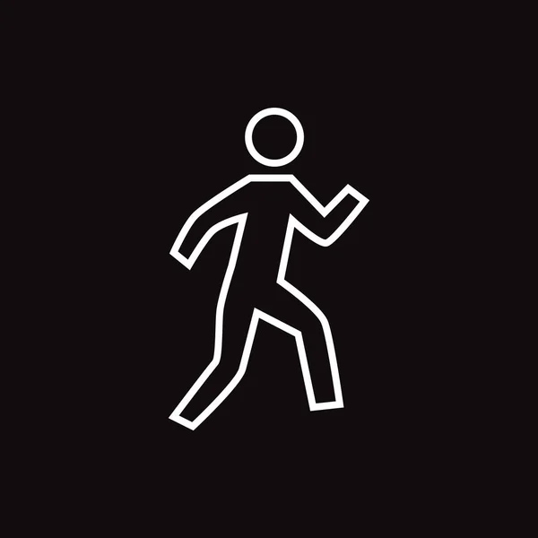 Running Man Ikone Vektorillustration — Stockvektor