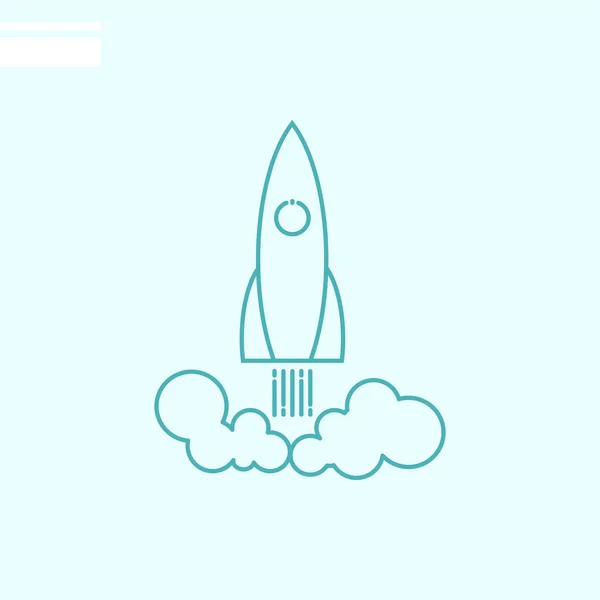 Raket Web Icon Vektor Illustration — Stock vektor