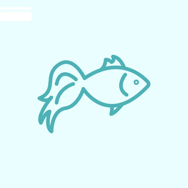 Fisch Web Symbol Vektorillustration — Stockvektor