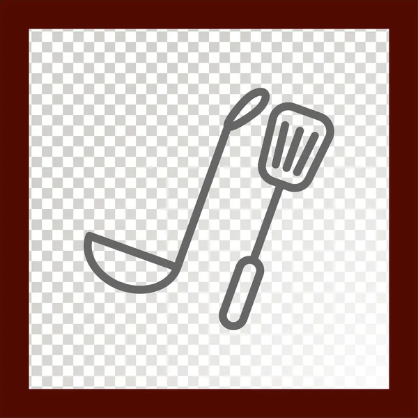 Utensilios Cocina Color Icono Web Vector Ilustración — Vector de stock